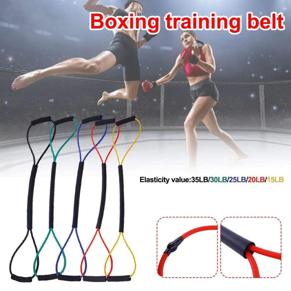 MMA Shadow Boxing Resistance Band Rubber Speed Training Pull Rope Thai Karate Crossfit Workout Power Strength Equipment