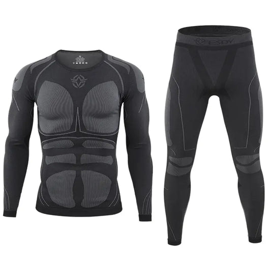 Men Sport Thermal Underwear Suits Outdoor Cycling Compression Sportswear Quick Dry Breathable Clothes Fitness Running Tracksuits