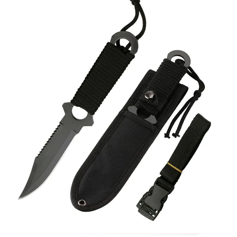 Field high hardness sharp tactical knife Outdoor knife Portable small straight knife Wilderness survival defense knife