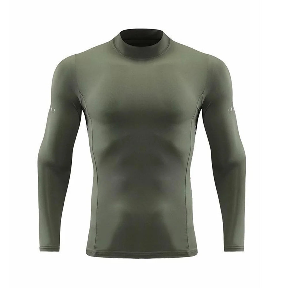 Compression Shirts Men Athletic Long Sleeve T Sirt Man Workout T Shirt UV Sun Protection Outdoor Active Top