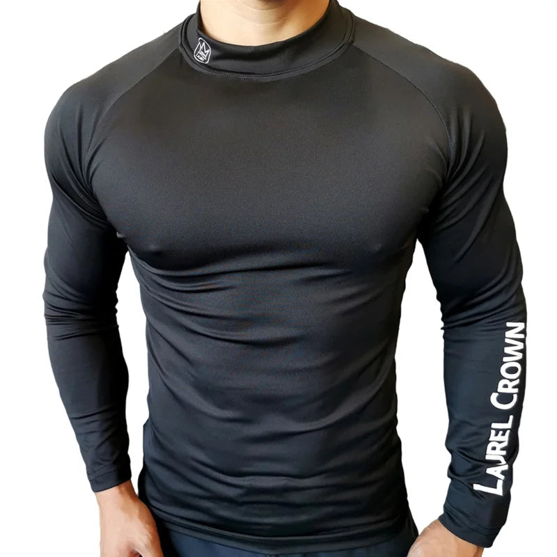 New Running T-shirt Men's Long Sleeve Compression Shirt Gym Training Top Man Bodybuilding Workout Clothing