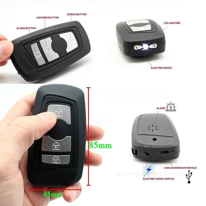 Car Key Stun Gun-carry It with You, Easy To Use, Mini Outdoor Self-defense Pendant