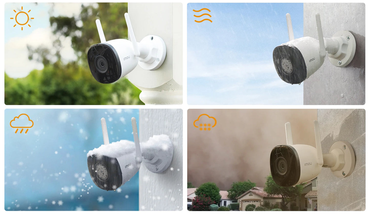 IMOU 3PCS Bullet 2C 4MP Wifi Camera Weatherproof AI Human Detection Outdoor Surveillance IP Camera Wholesale