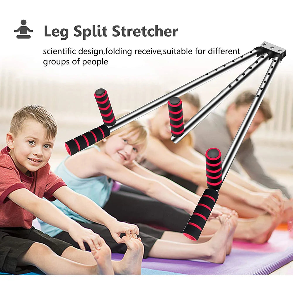 3 Bar Leg Stretcher Adjustable Split Stretching Machine Stainless Steel Home Yoga Dance Exercise Flexibility Training Equipment