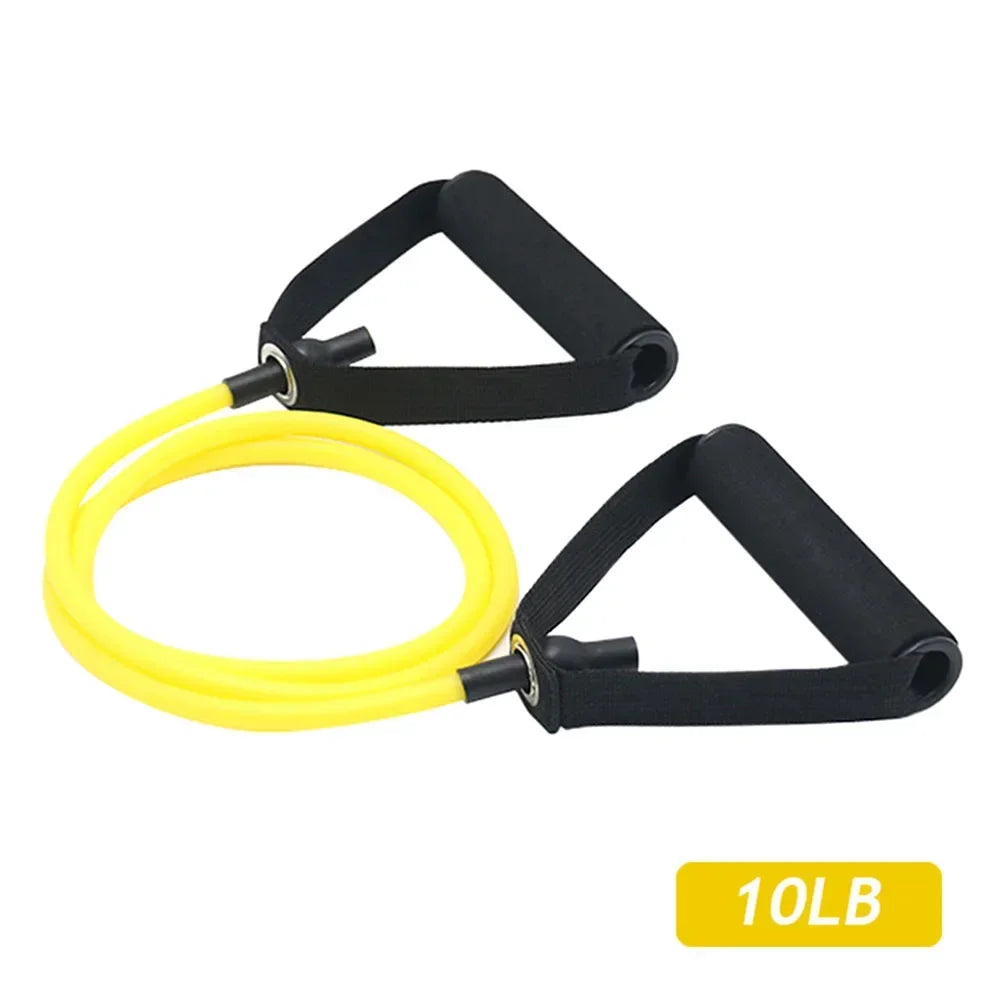 Rubber Resistance Bands with Handle Fiteness Pull Rope Home Workout 5 Level Yoga Tension Bands Women Men Strength Training