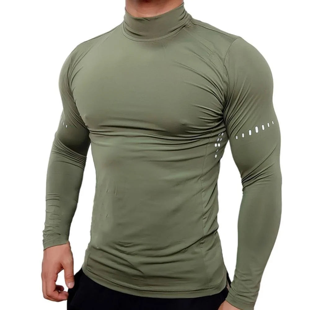 Compression Shirts Men Athletic Long Sleeve T Sirt Man Workout T Shirt UV Sun Protection Outdoor Active Top