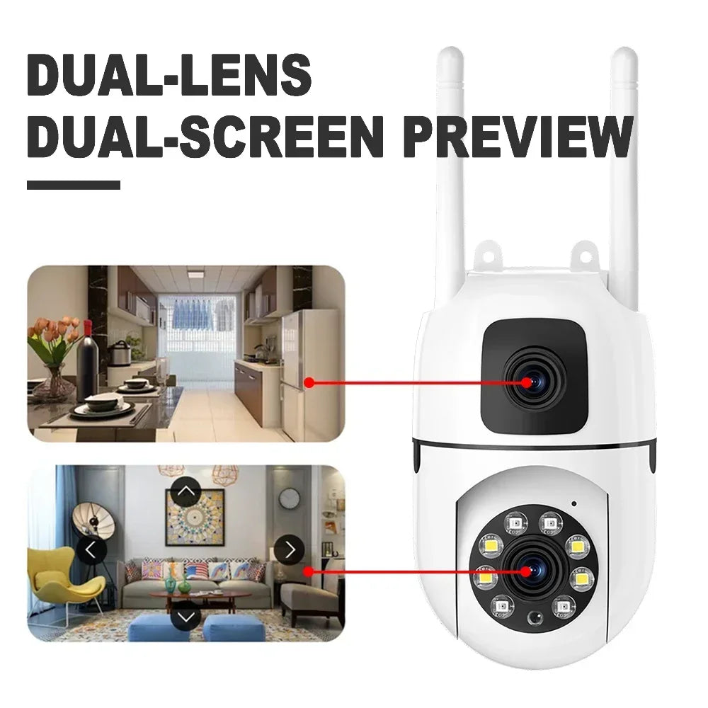 4K 8MP WiFi Camera IP Camera Dual Lens WiFi Surveillance Cameras Outdoor Security Protection Auto Tracking CCTV PTZ Cam YI IOT