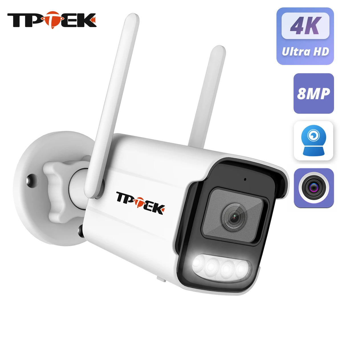 4K 8MP IP Camera Outdoor WiFi Security Camera Wireless Surveillance Wi Fi Bullet Waterproof IP Video Home Camara CamHi CamHipro