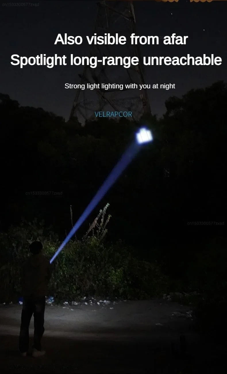 Xiaomi Outdoor Strong Light Flashlight Household Emergency Camping High Brightness Multifunctional Rechargeable Lighting Lamp