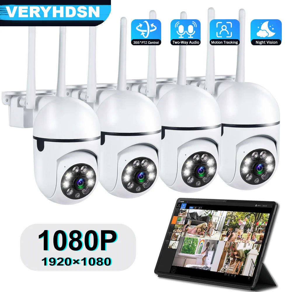 5G 1080P Cameras Wifi Video Surveillance IP Outdoor Security Protection Monitor 4.0X Zoom Home Wireless Track Alarm Waterproof