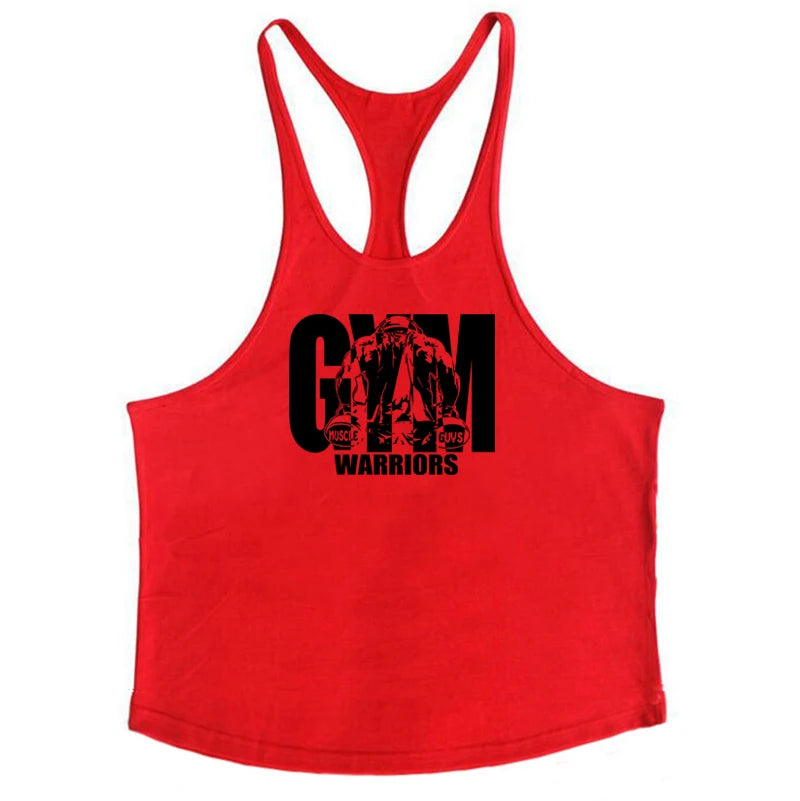 Gym Bodybuilding Tank Tops Fashion Y-back Suspenders Vests Cotton Breathable Sleeveless Singlets Mens Fitness Muscle Sport Shirt