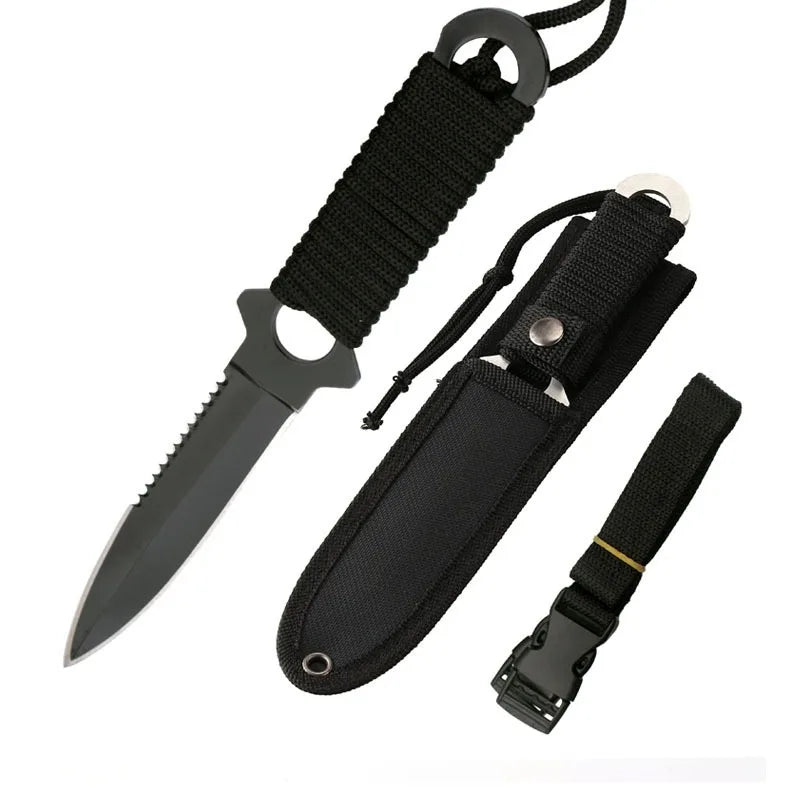 Field high hardness sharp tactical knife Outdoor knife Portable small straight knife Wilderness survival defense knife