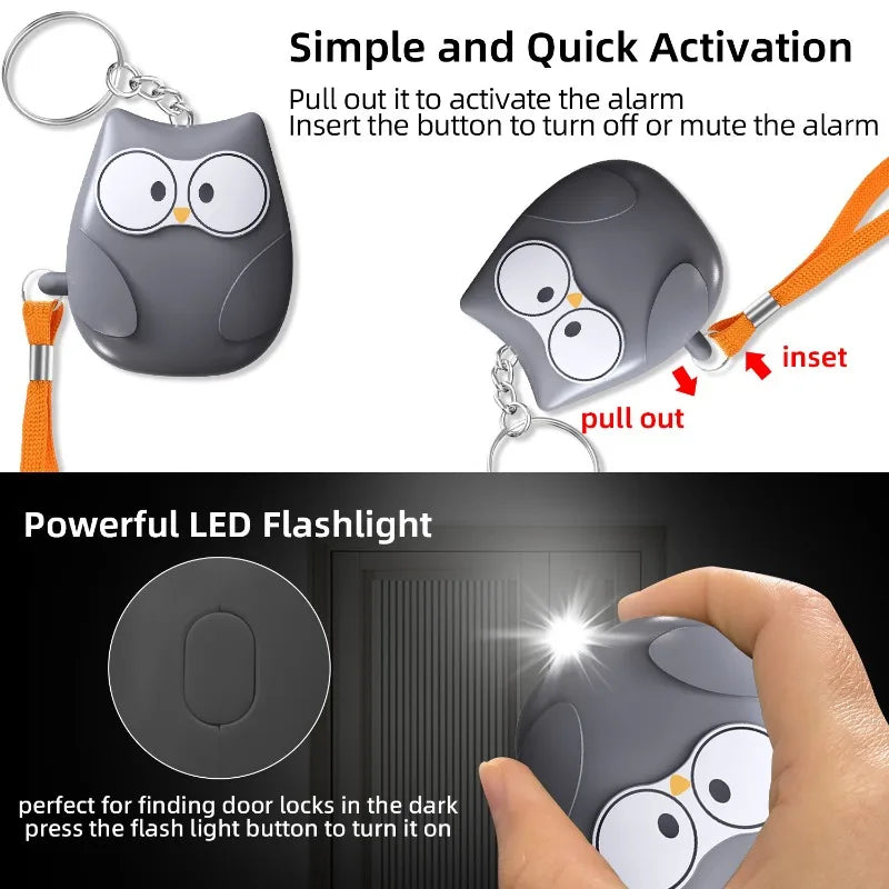 2024 Small and Easy To Carry Anti-attack Self-defence Alarm Rechargeable Battery Loud Key Chain 130db Personal Alarm