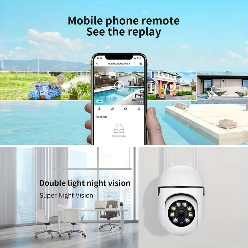 4PC Boykeep Wireless WiFi Security Camera,Ease Life APP,1080P,Color Night Vision,2-Way Audio,360 Pan/Tilt/Zoom,Motion Tracking