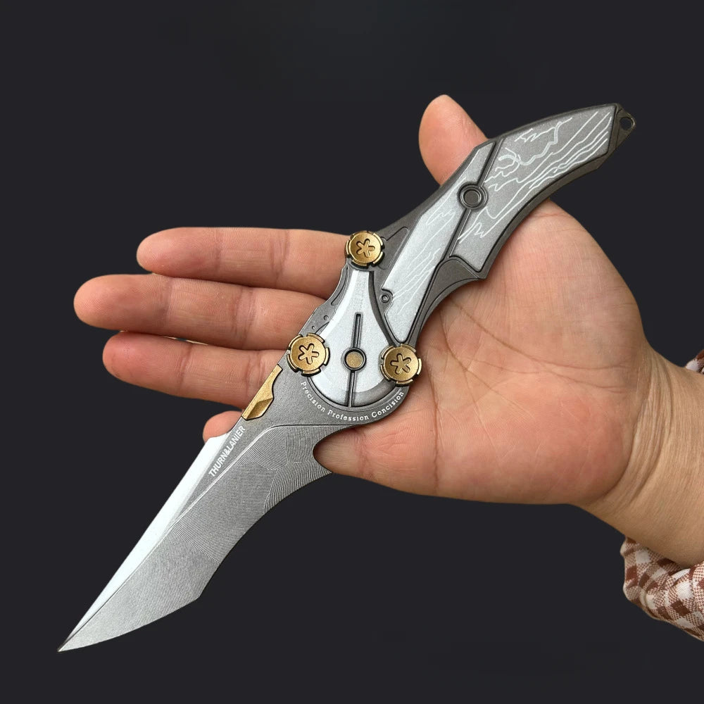 22CM Delta Force Game Peripherals, Mercy Knife Folding Style, Metal Weapon Model, Outdoor Trainning Knife, Melee Sword Toy Gifts