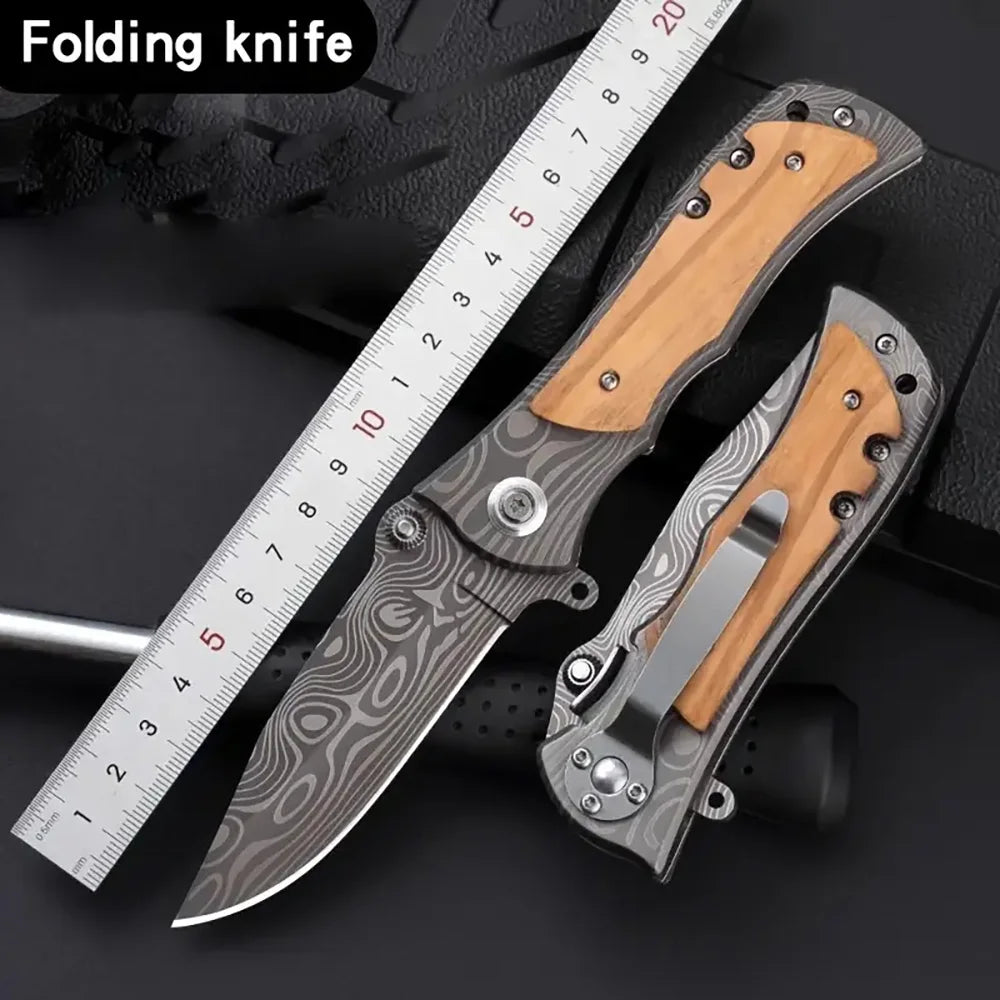 Folding knife Outdoor multi-purpose stainless steel self-defense knife camping pocket knife camping fruit knife Portable knife