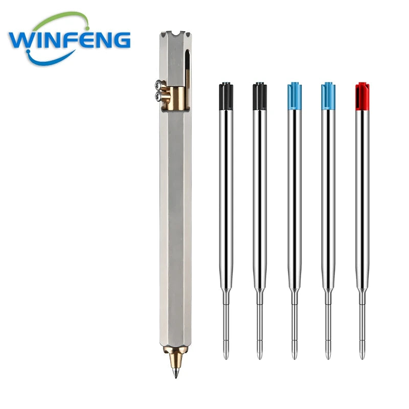 High Quality Metal Tactical Defense Pen School Student Office Ballpoint Pen Emergency Glass Breaker Outdoor Camping Survival Kit