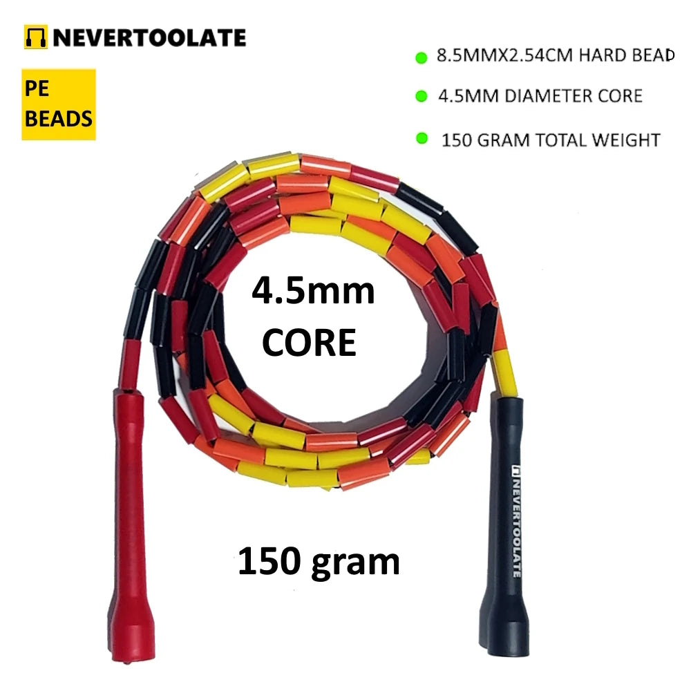 NEVERTOOLATE same quality as ELEVATE FREESTYLE RHEA hard bead beaded fitness freestyle skipping jump rope 1 inch straight beads