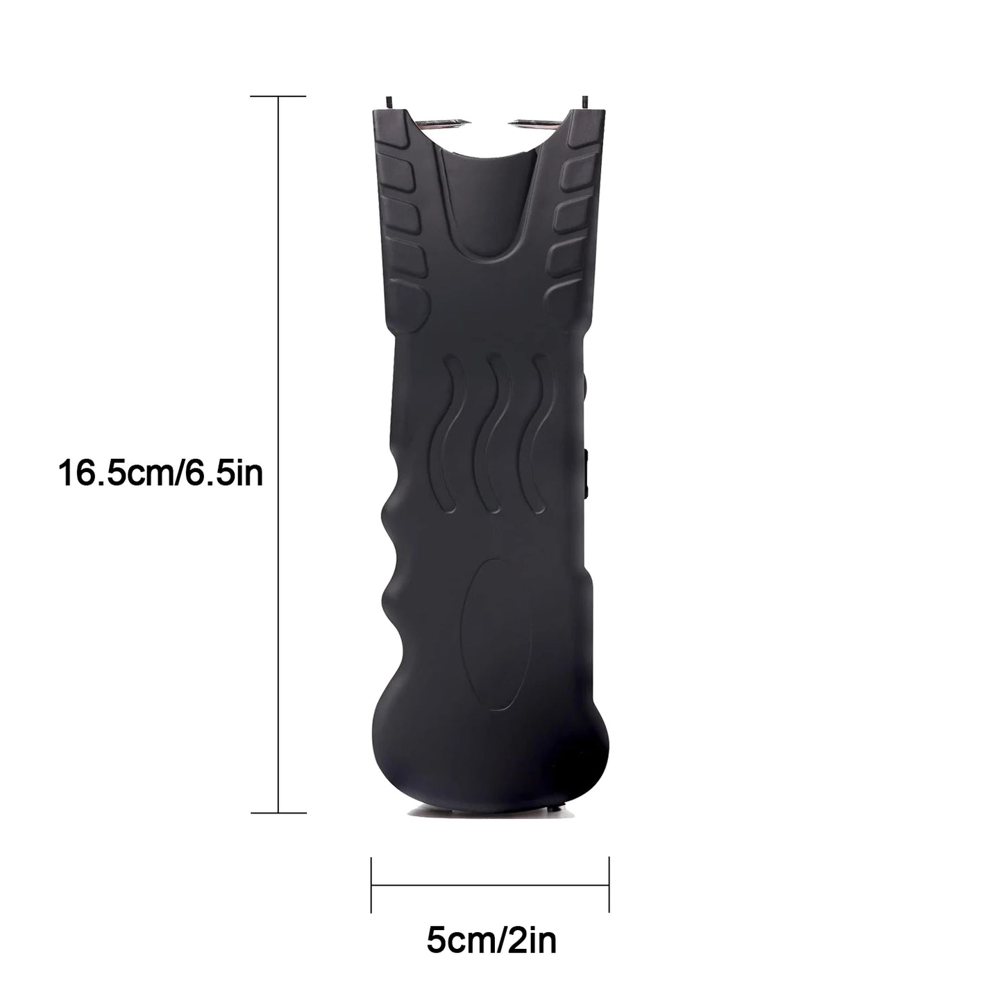 Women Safety Defense Black Stun Gun Rechargeable LED Flashlight