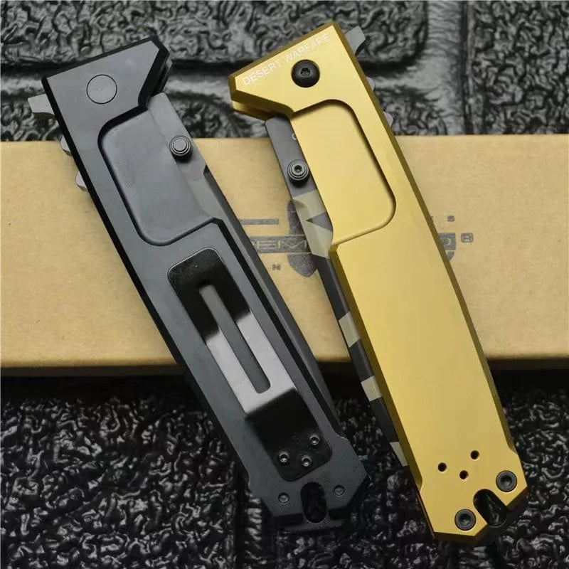 NEMESIS-Goddess folding knife Field hunting knife Portable self-defense knife Emergency rescue tool Sharp slicing knife Fruit