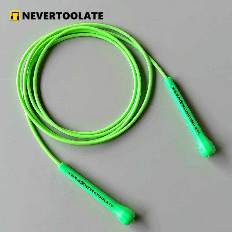 NEVERTOOLATE TPU and PVC material Skipping Rope Rapid Speed Jump Rope Tangle Free crossfit Exercise Fitness Training Workout