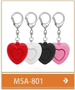 Heart Shaped IndividualSelf Defense Alarm Keychain 125dB Anti-wolf Security Protect Alert Scream Loud Emergency Alarm