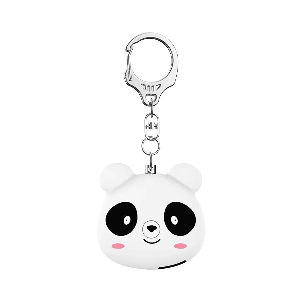 130dB Self-Defense Alarm - Personal Safety Alarm Guard - Cute Panda Student Backpack Keychain Pendant SOS Distress Device