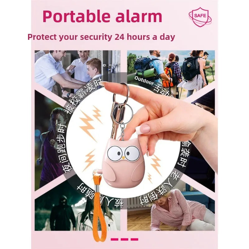 2024 Small and Easy To Carry Anti-attack Self-defence Alarm Rechargeable Battery Loud Key Chain 130db Personal Alarm