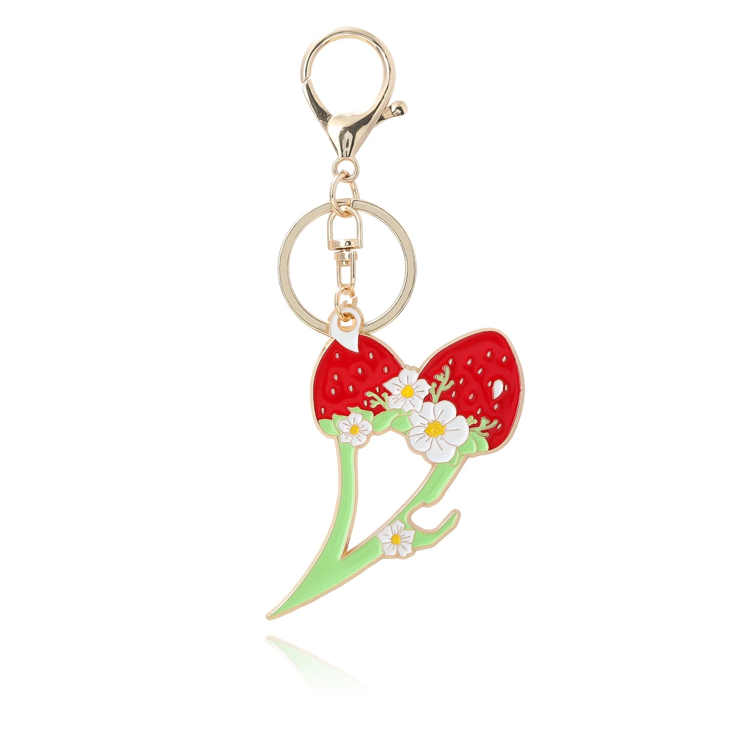 Self Defense Strawberry Keychain Fashion Bag Charm Keychain Safety for Women Accessories