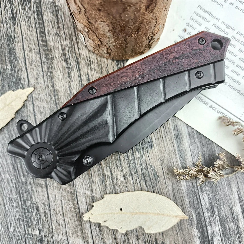 BN 368 Folding Knife 5Cr13Mov Blade Black 420 Steel Handle Outdoor High Quality Pocket Knife Survival Camping Hunting Tool