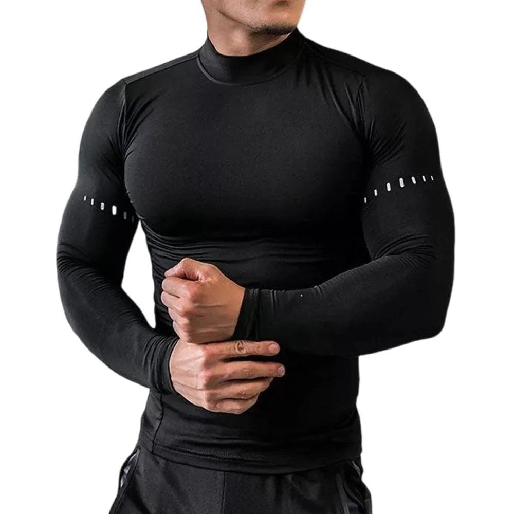 Compression Shirts Men Athletic Long Sleeve T Sirt Man Workout T Shirt UV Sun Protection Outdoor Active Top