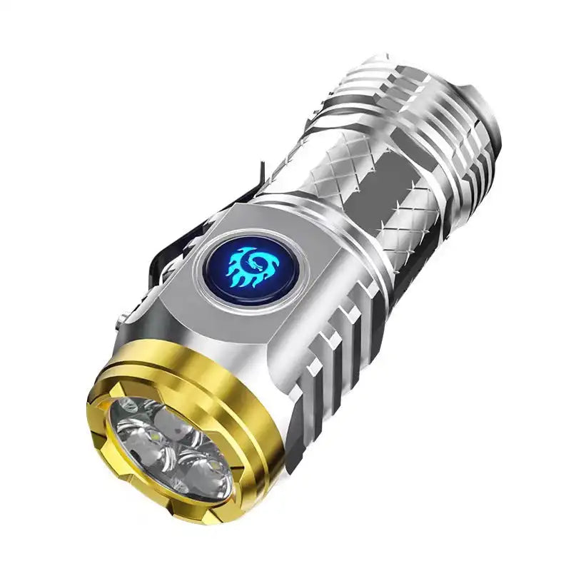 Three-Eyed Monster Mini Flash Super Power Flashlight Flashlight Strong Light Rechargeable Super Bright, Portable Lighting