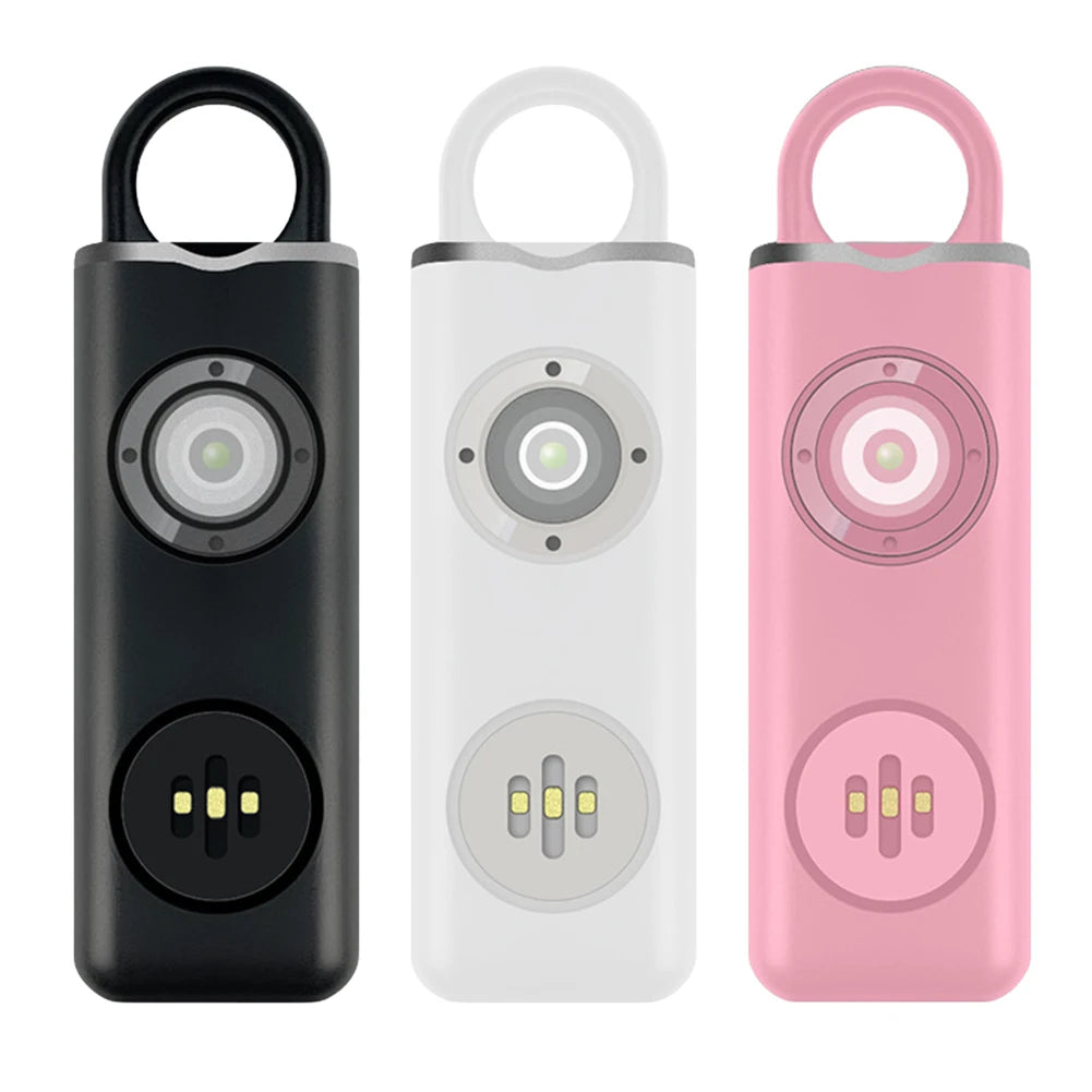 Anti-wolf Alert 130dB Loud Carrying Scream Loud Panic Alarm Rechargeable Personal Siren Whistle Flashlight for Girl Child Women