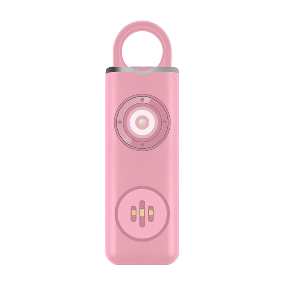 Anti-wolf Alert 130dB Loud Carrying Scream Loud Panic Alarm Rechargeable Personal Siren Whistle Flashlight for Girl Child Women