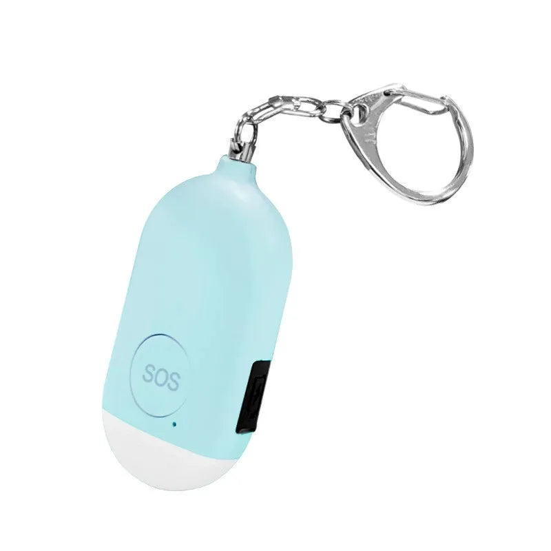 Personal SOS Defense Alarm 130dB With LED Light Rechargeable Self Defense Woman Safety Alarm Key Chain Emergency Anti-Attack