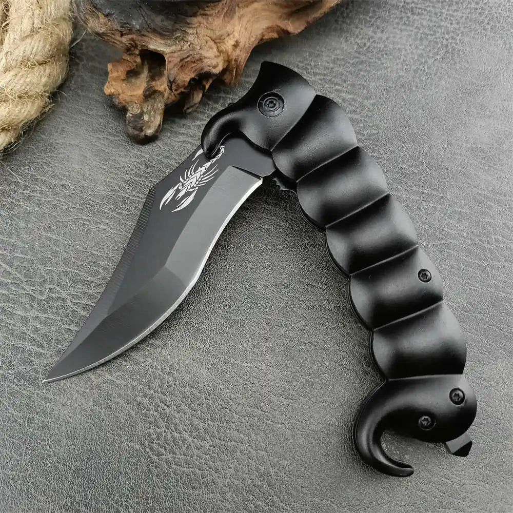 DA-61 Scorpion Folding Knife Tactical Hunting EDC Folding Knife 5Cr13Mov blade Aluminum alloy handle Outdoor survival camping se