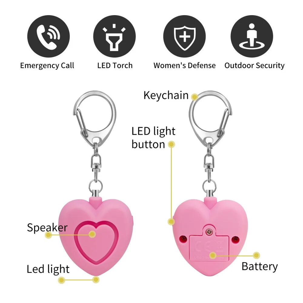 Self Defense Alarm 125dB Anti-wolf Girl Child Women Security Protect Alert Personal Safety Scream Loud Emergency Alarm Keychain