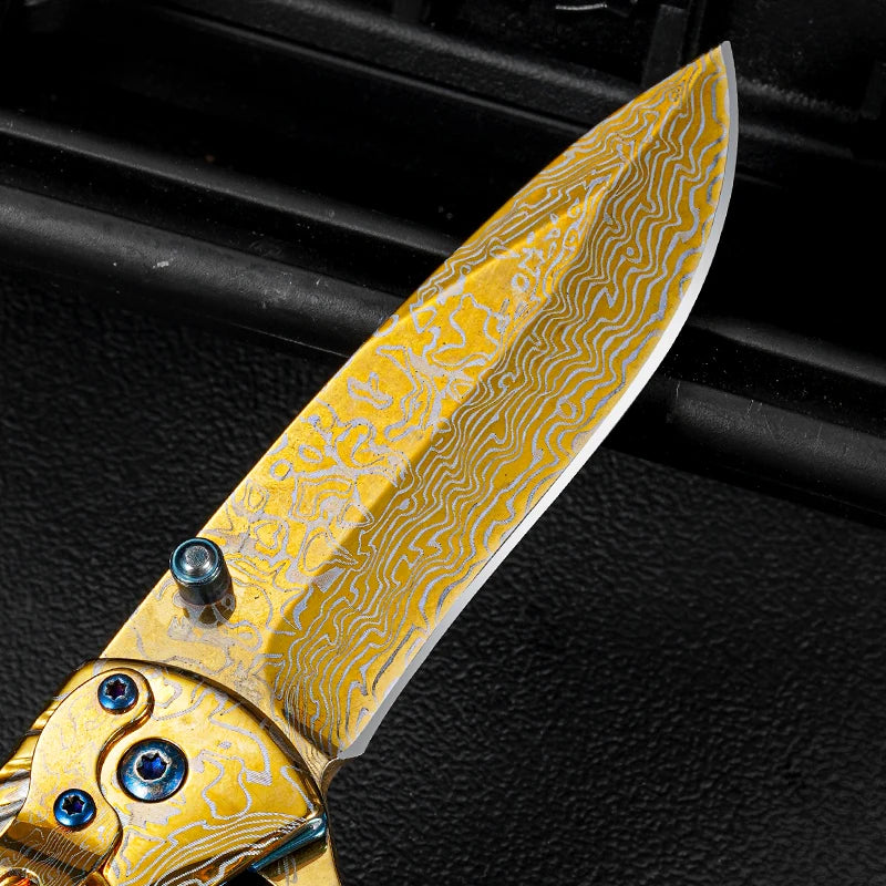 1PC 6.8 inches, Creative Dragon and Snake Folding Knife, Outdoor Camping, Fruit Knife, Unboxing, Self-defense Knife, Apprec