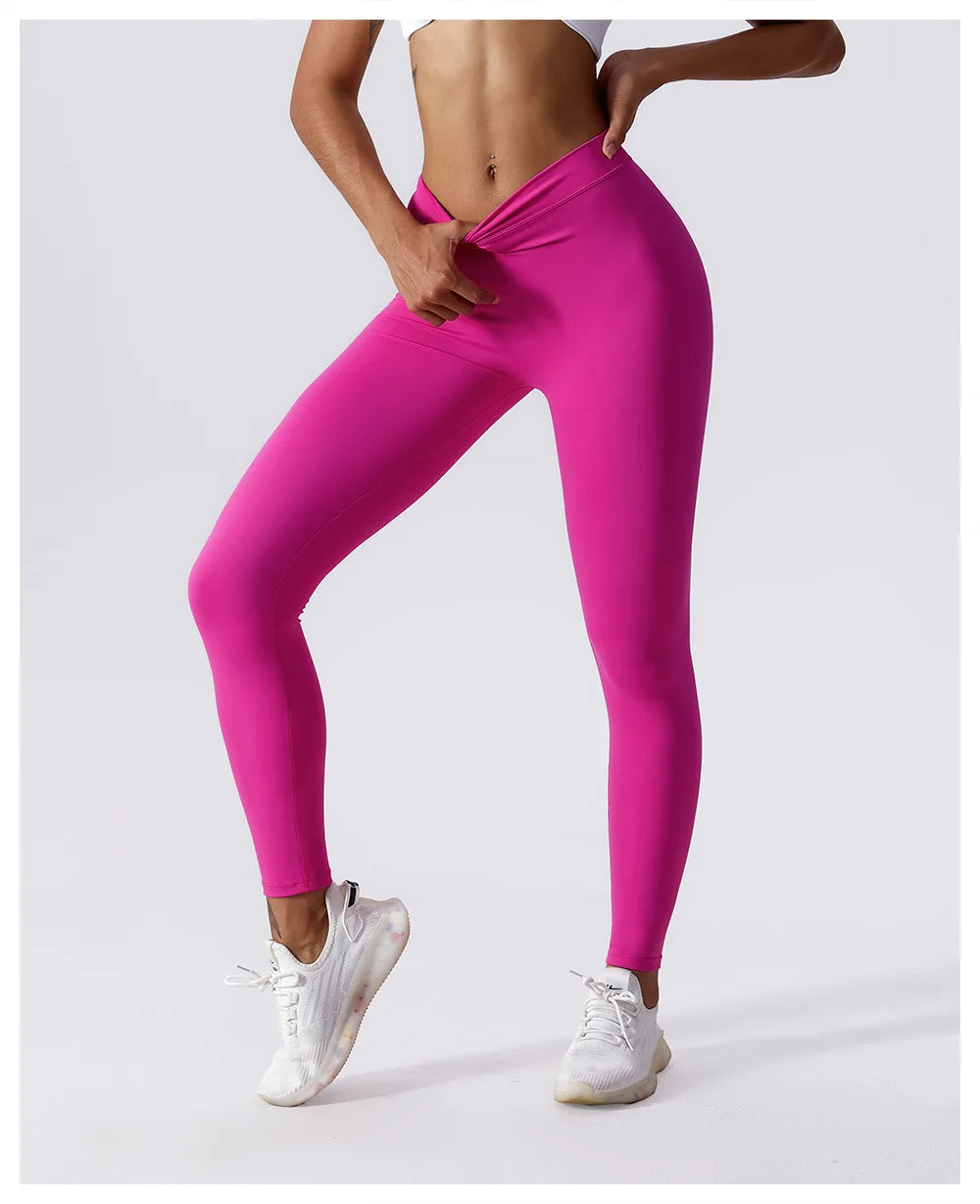 High Waist Yoga Leggings Women's Fitness Lifting Hip Leggings Push Up Fitness Sports Peach Leggings Women's Exercise Leggings