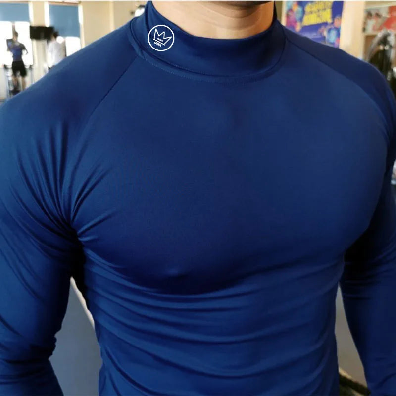 New Running T-shirt Men's Long Sleeve Compression Shirt Gym Training Top Man Bodybuilding Workout Clothing