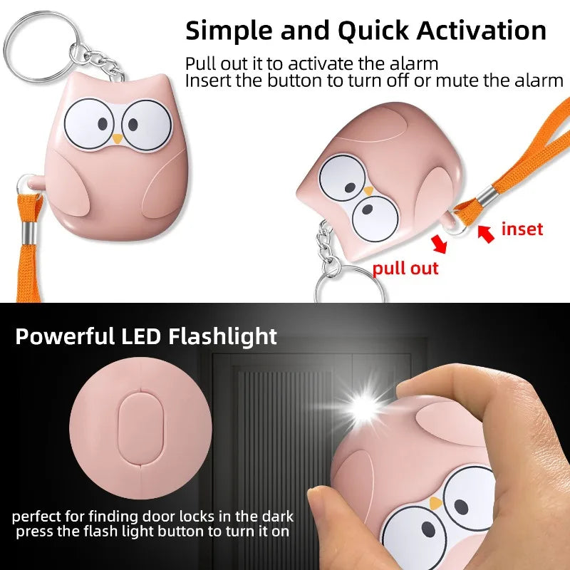 2024 Small and Easy To Carry Anti-attack Self-defence Alarm Rechargeable Battery Loud Key Chain 130db Personal Alarm