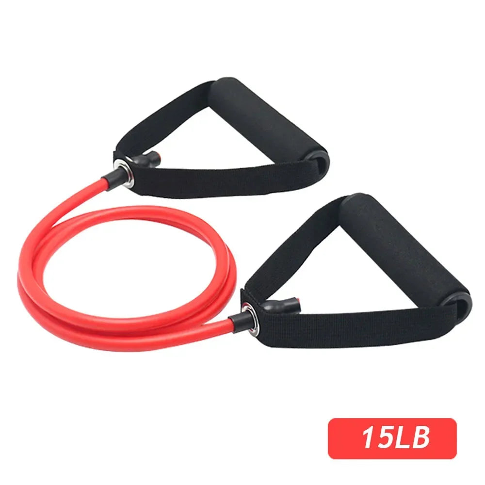 Rubber Resistance Bands with Handle Fiteness Pull Rope Home Workout 5 Level Yoga Tension Bands Women Men Strength Training