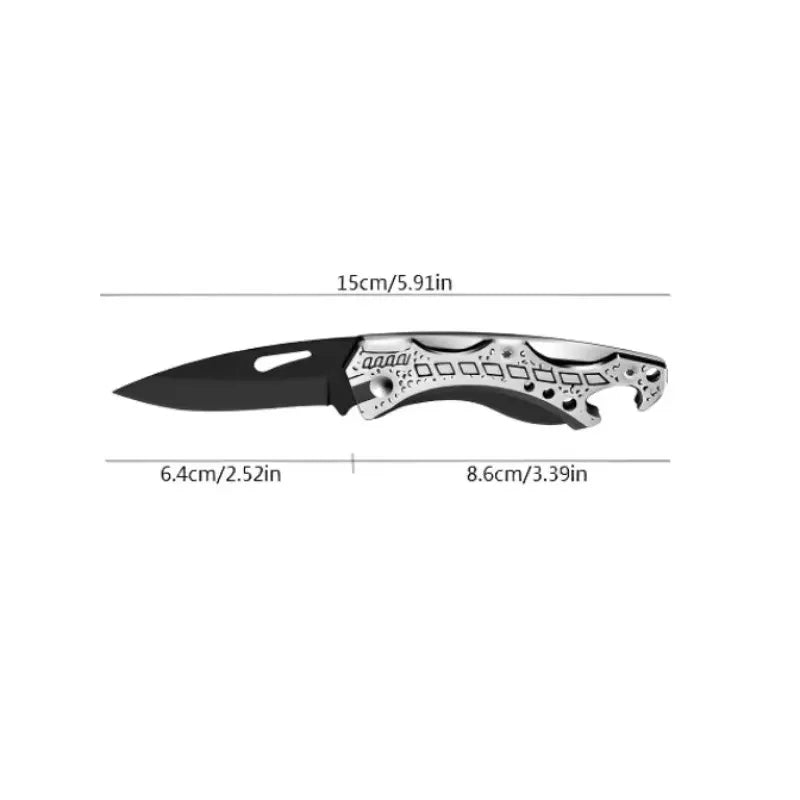 Sharp and high hardness outdoor folding fruit knife, stainless steel knife, mini camping knife self-defense knife