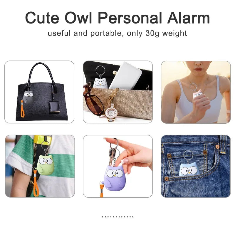 2024 Small and Easy To Carry Anti-attack Self-defence Alarm Rechargeable Battery Loud Key Chain 130db Personal Alarm