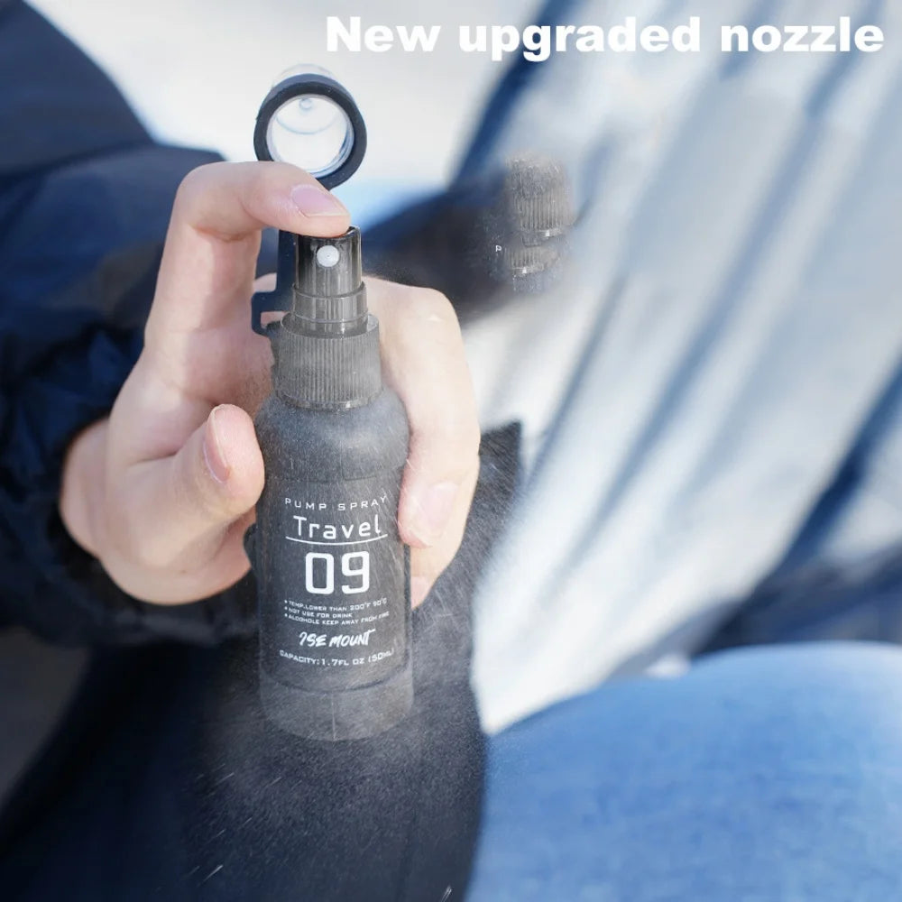 1PC Outdoor Camping Trip Spray Bottle Alcohol Dispenser Bottle Tactical Portable Spray Bottle 50ml Hiking Accessories Black