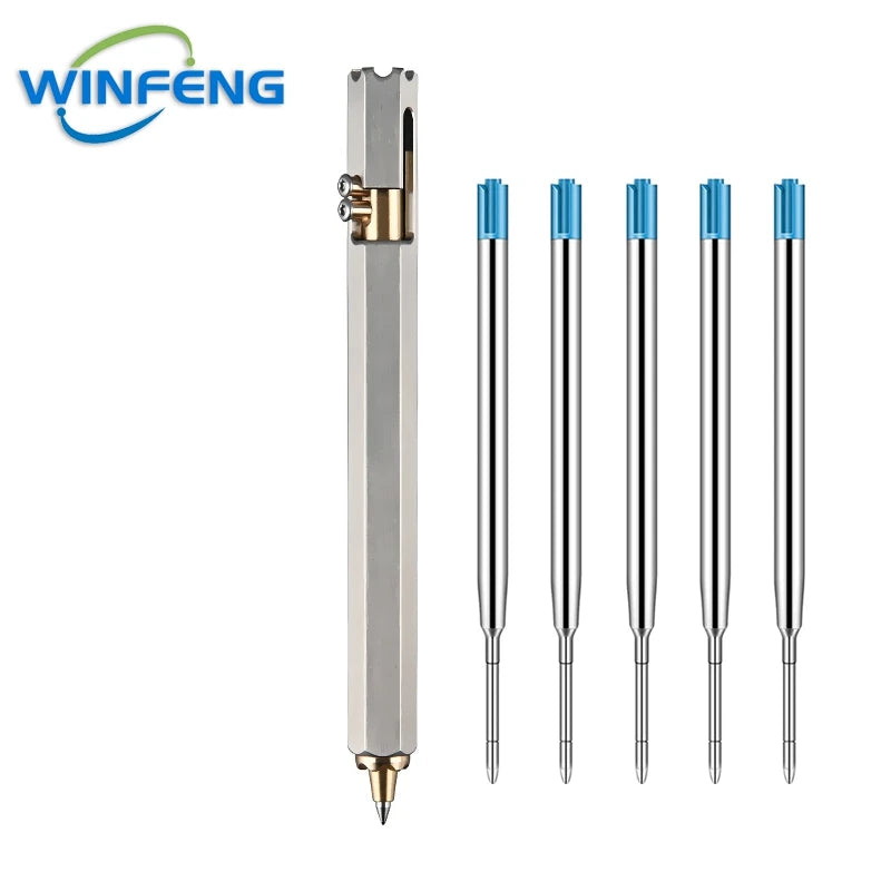 High Quality Metal Tactical Defense Pen School Student Office Ballpoint Pen Emergency Glass Breaker Outdoor Camping Survival Kit