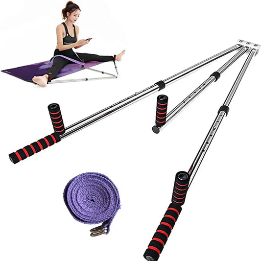 3 Bar Leg Stretcher Adjustable Split Stretching Machine Stainless Steel Home Yoga Dance Exercise Flexibility Training Equipment