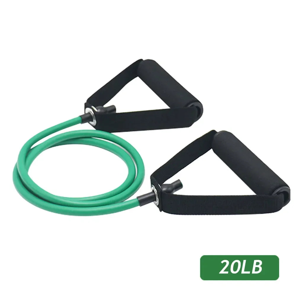 Rubber Resistance Bands with Handle Fiteness Pull Rope Home Workout 5 Level Yoga Tension Bands Women Men Strength Training