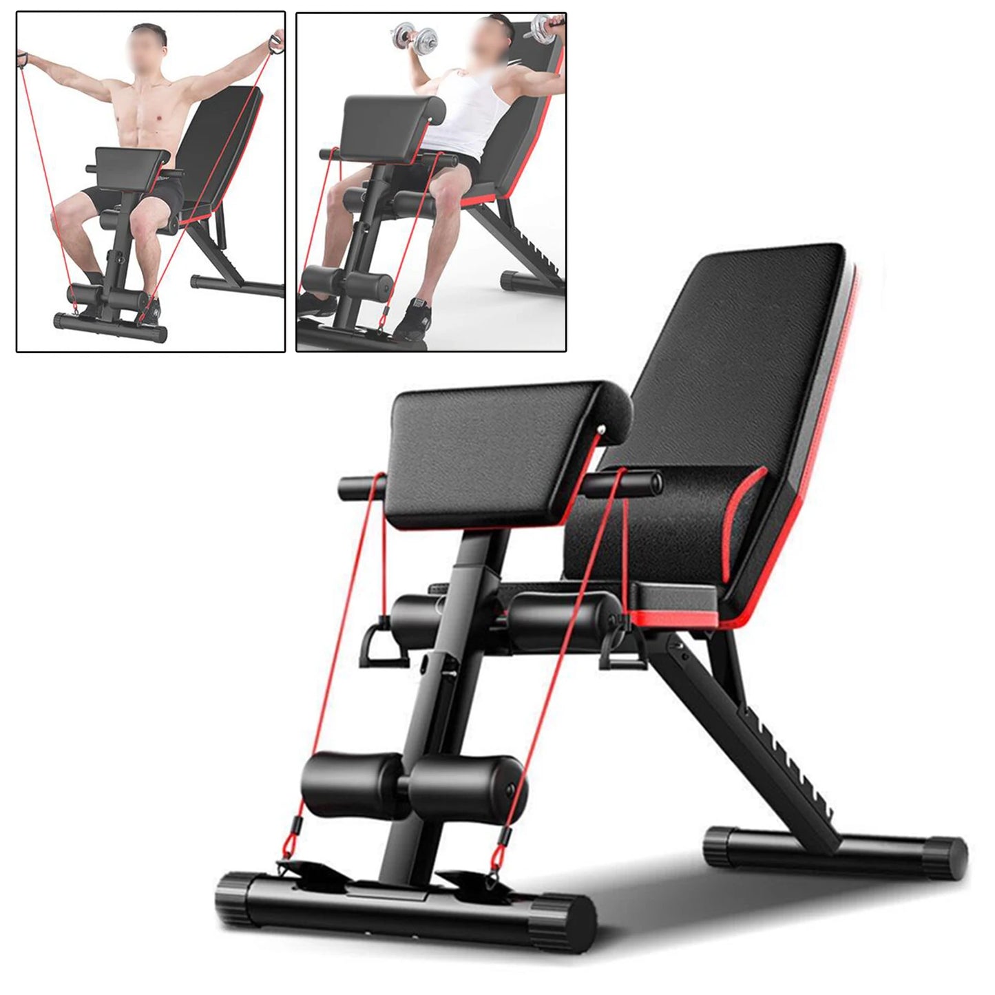 Adjustable Weight Bench Full Body Workout Foldable Incline Decline Exercise Workout Bench for Home Gym Strength Training Incline