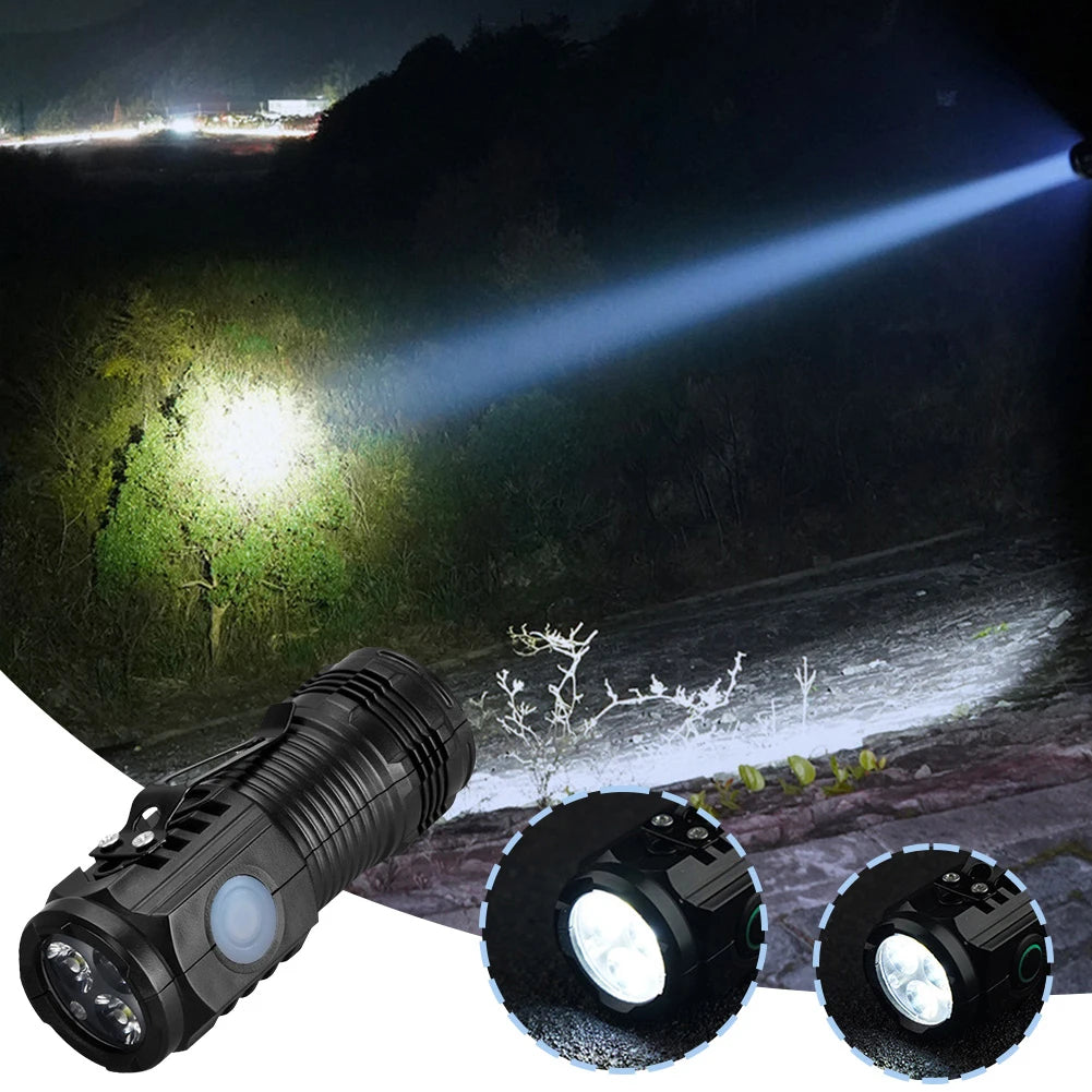 Hat Clip Light USB C Rechargeable with Clip Hands-Free Flashlight IPX4 Waterproof 3 Light Modes for EDC Camping Hiking Emergency